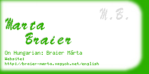marta braier business card