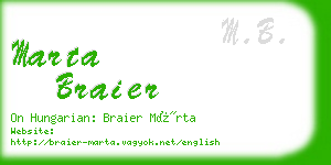 marta braier business card